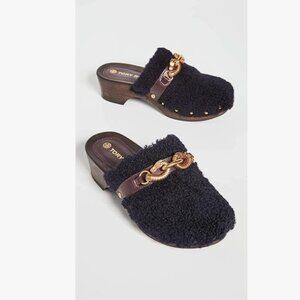 $368 Tory Burch Women's Jessa Shearling Clogs